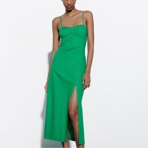 Green Zara dress
